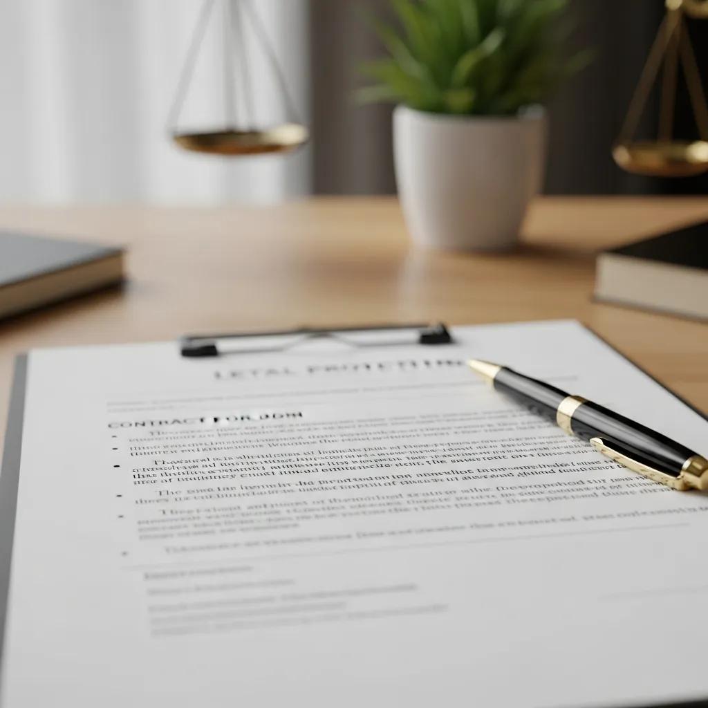 Close-up of a legal document illustrating buyer rights in contract-for-deed transactions