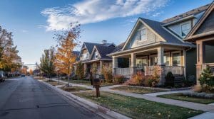 denver colorado homes with frontyard and street view no text no lettering